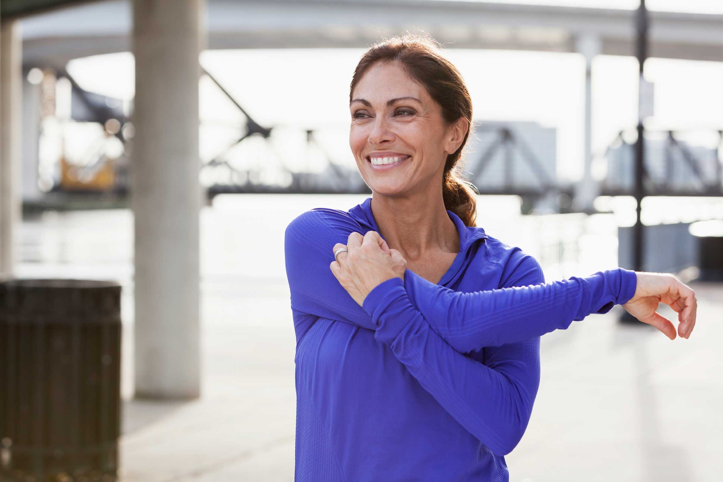 woman stretching