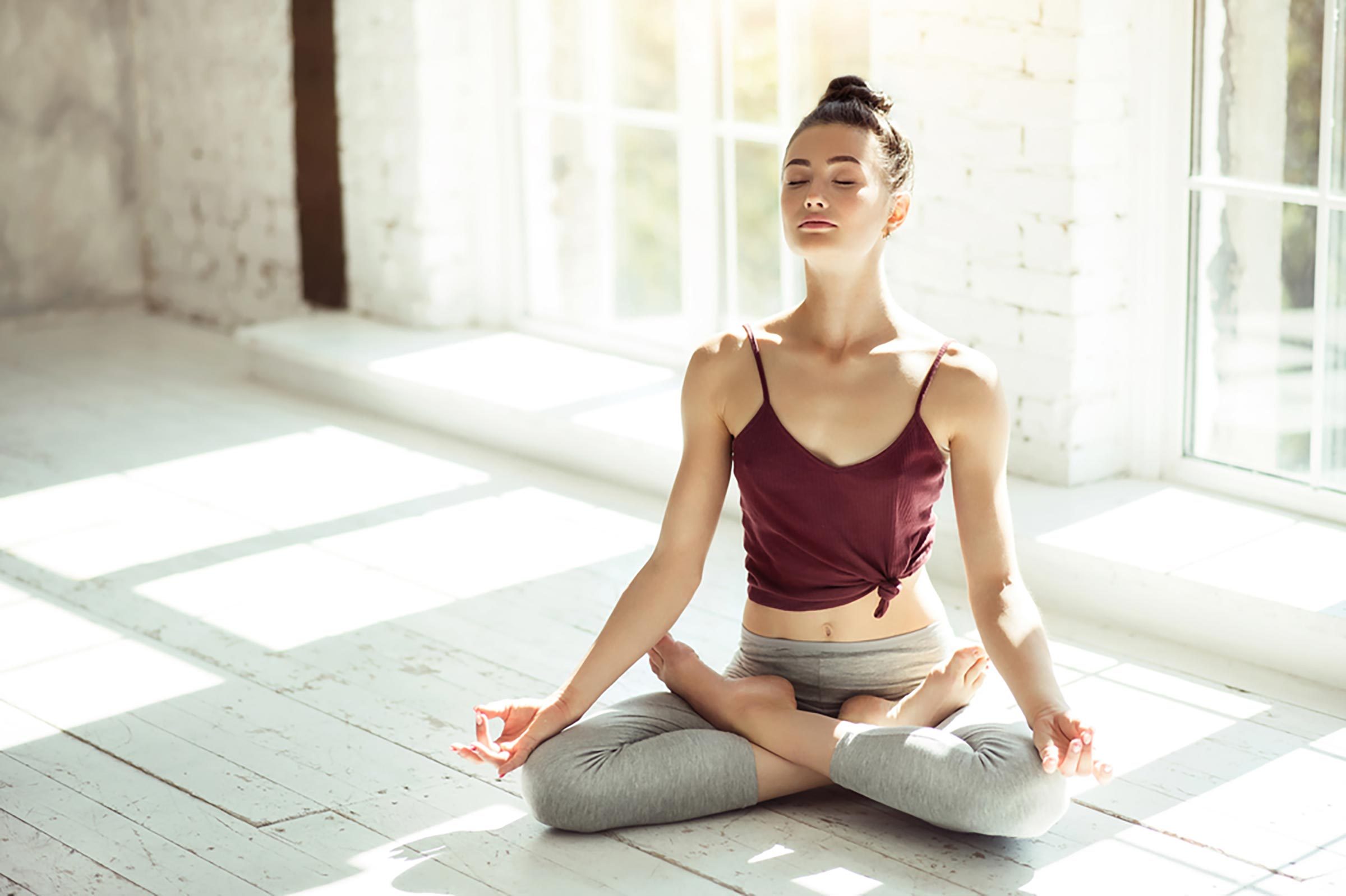 woman meditating