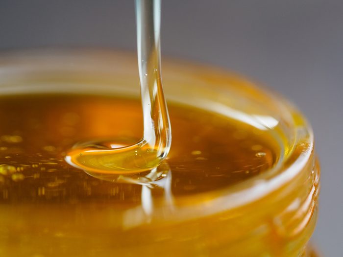 syrup in jar close up
