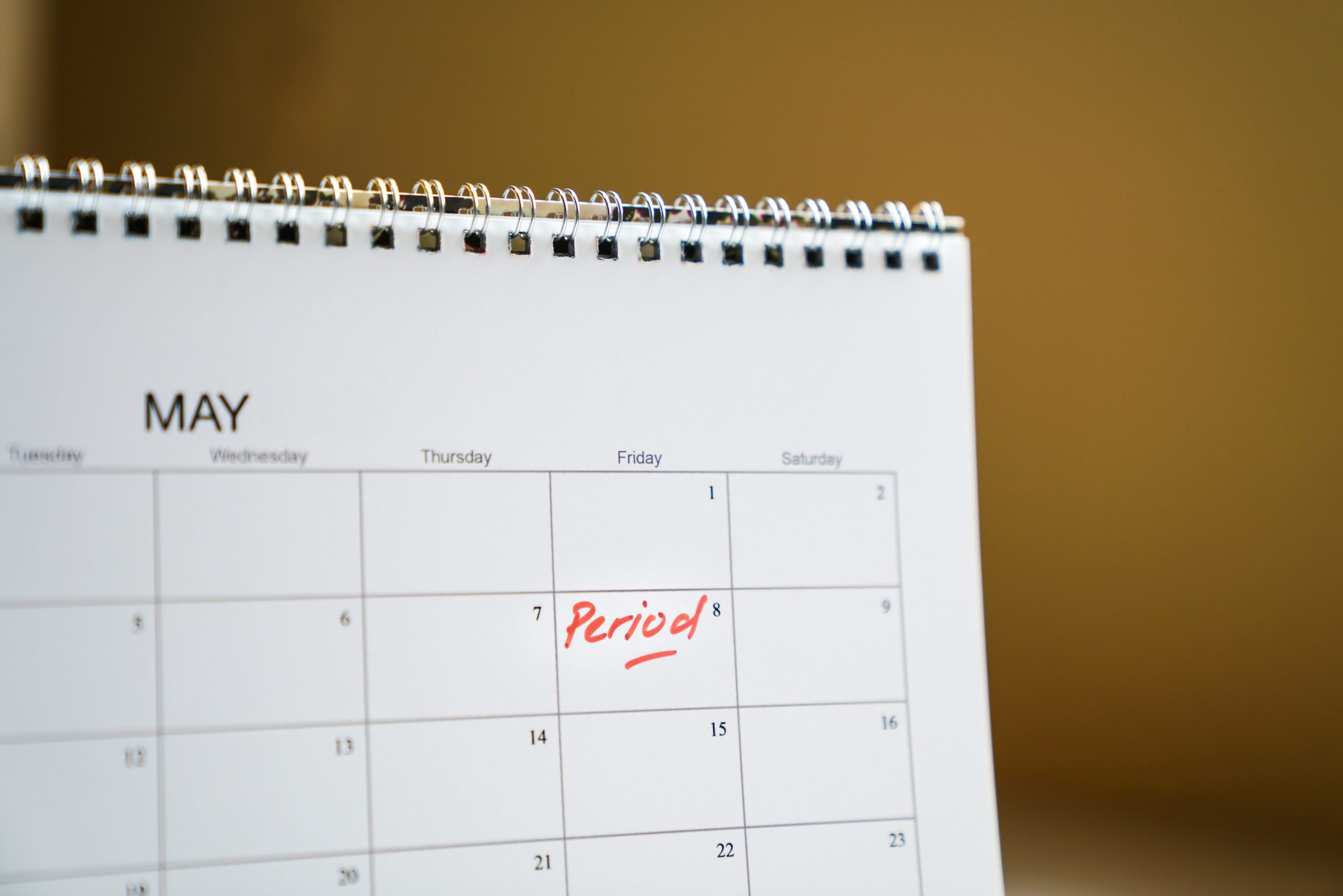 calendar for menstrual cycle