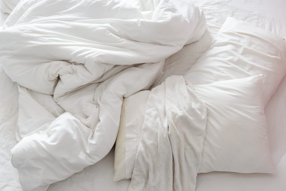 Unmade bed