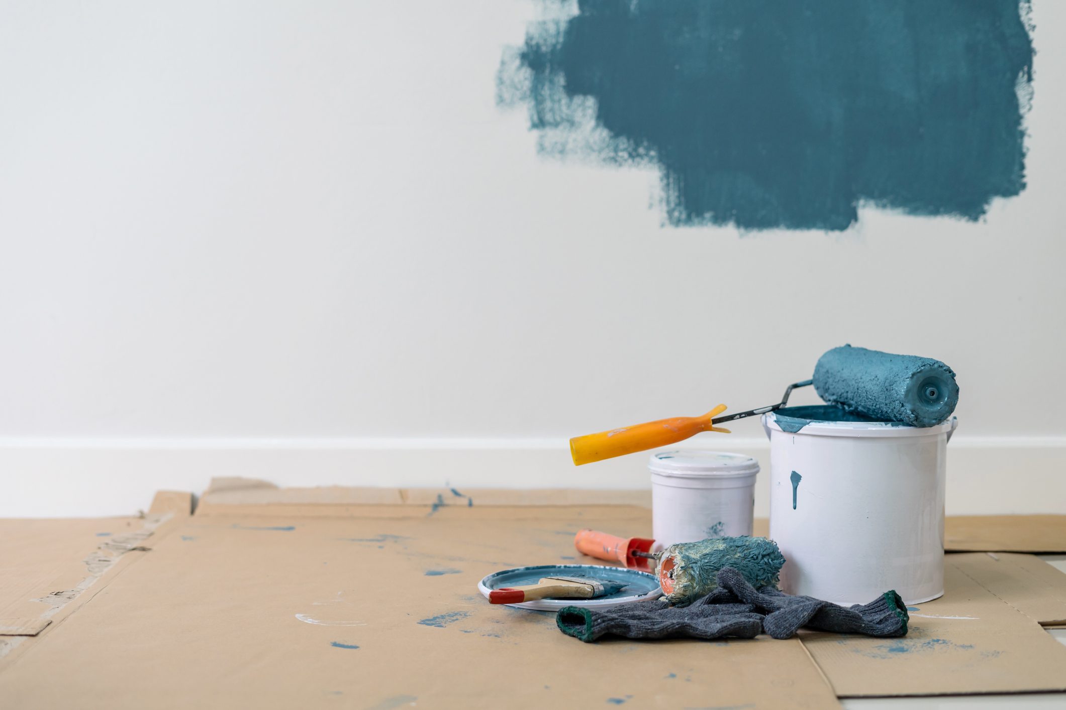 painting walls in house
