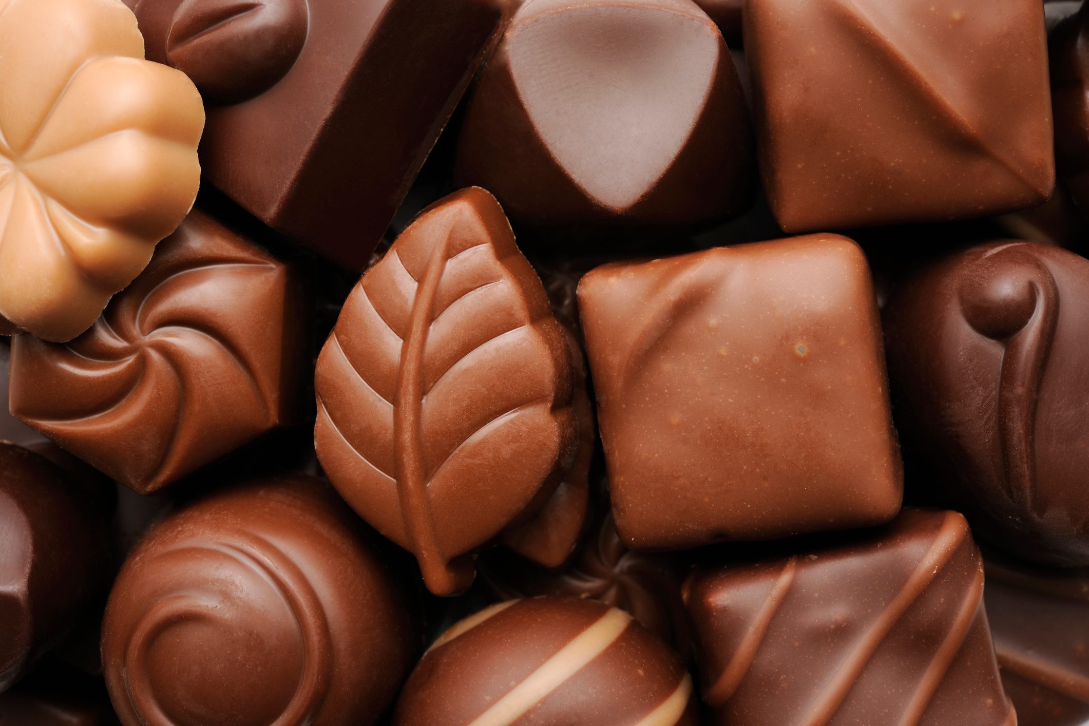 Close up of luxury chocolates