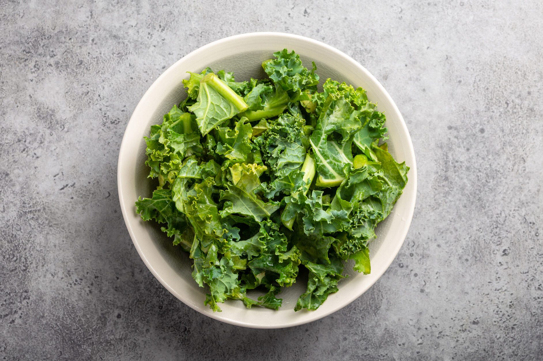 Bowl of fresh kale